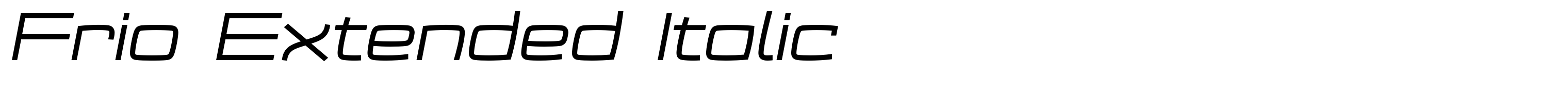 Frio Extended Italic